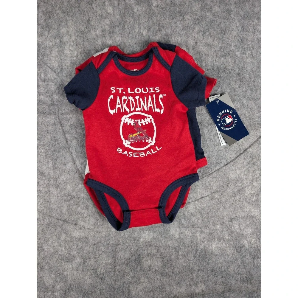 St. Louis Cardinals | Multi-Color | Infant‎ Boys | 3-Pack Bodysuits | 3-6M